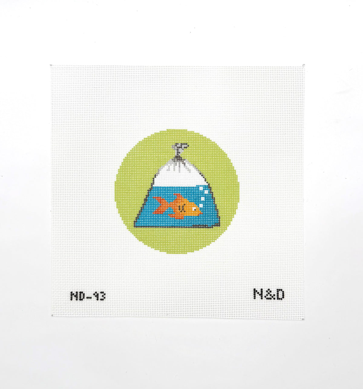 Pet Fish Round Needlepoint Canvas