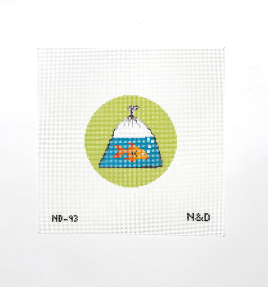 Pet Fish Round Needlepoint Canvas