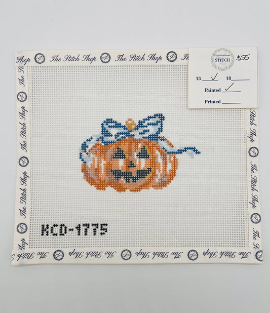 Pumpkin with Blue Bow