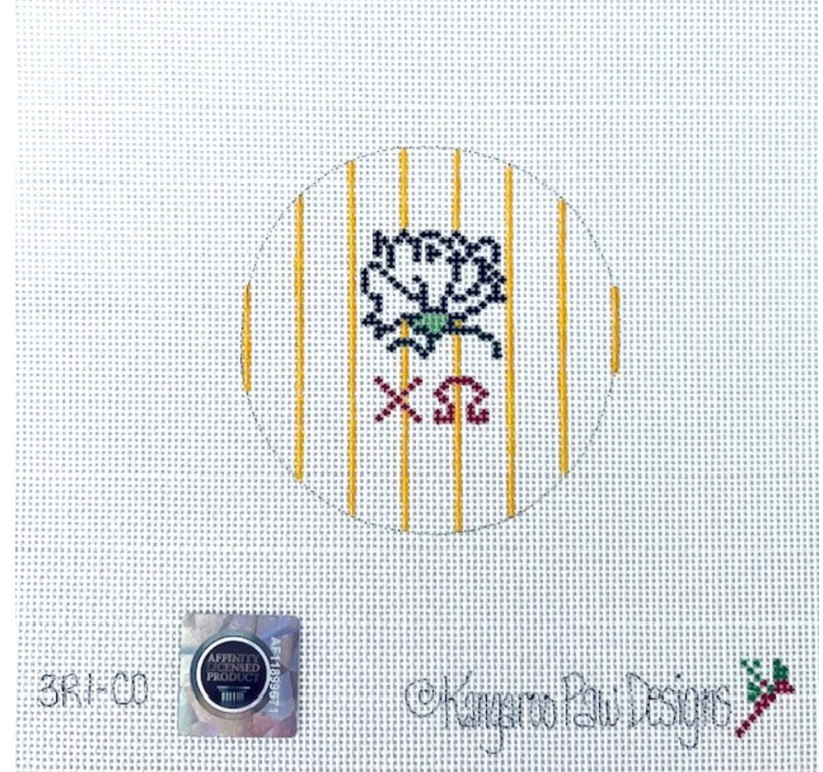 Chi Omega Carnation Round ornament