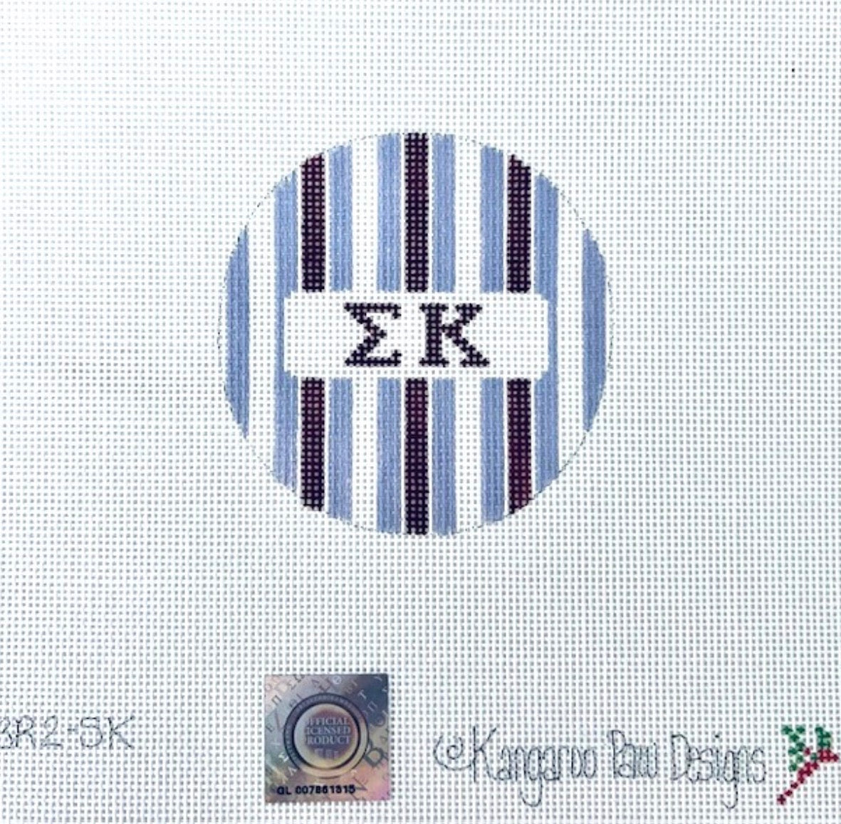 Sigma Kappa Striped round canvas