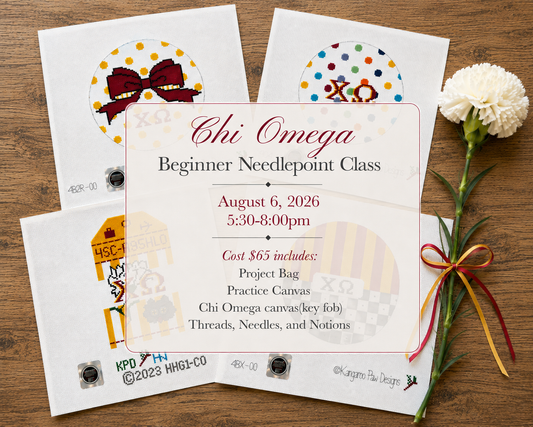 Chi Omega Beginner Needlepoint Class