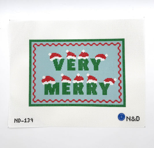Very Merry Hats Needlepoint Canvas
