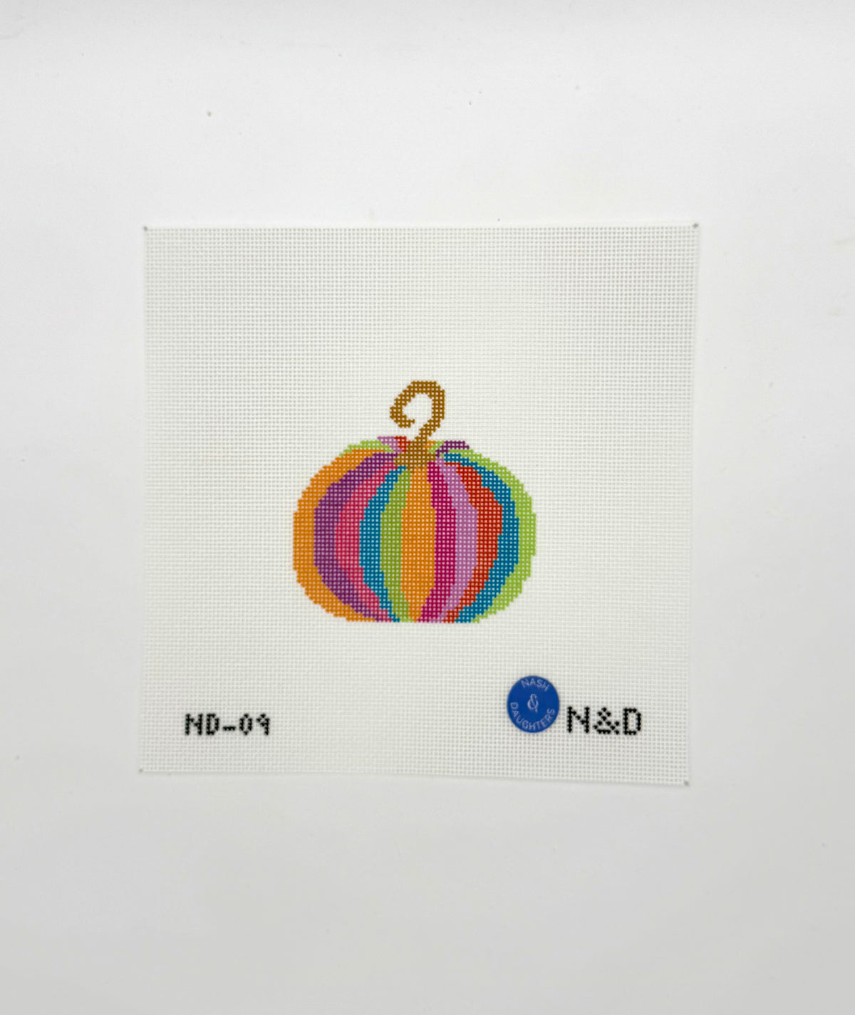Colorful Pumpkin Needlepoint Canvas