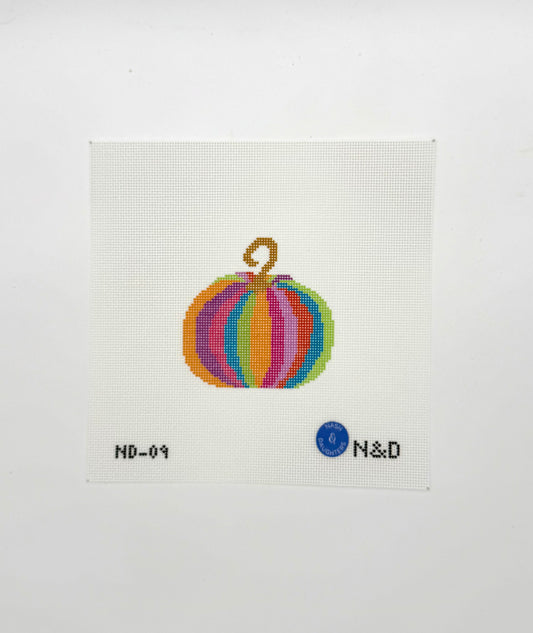 Colorful Pumpkin Needlepoint Canvas