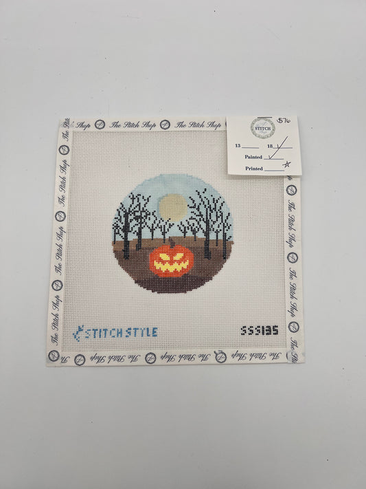 Jack O Lantern in woods