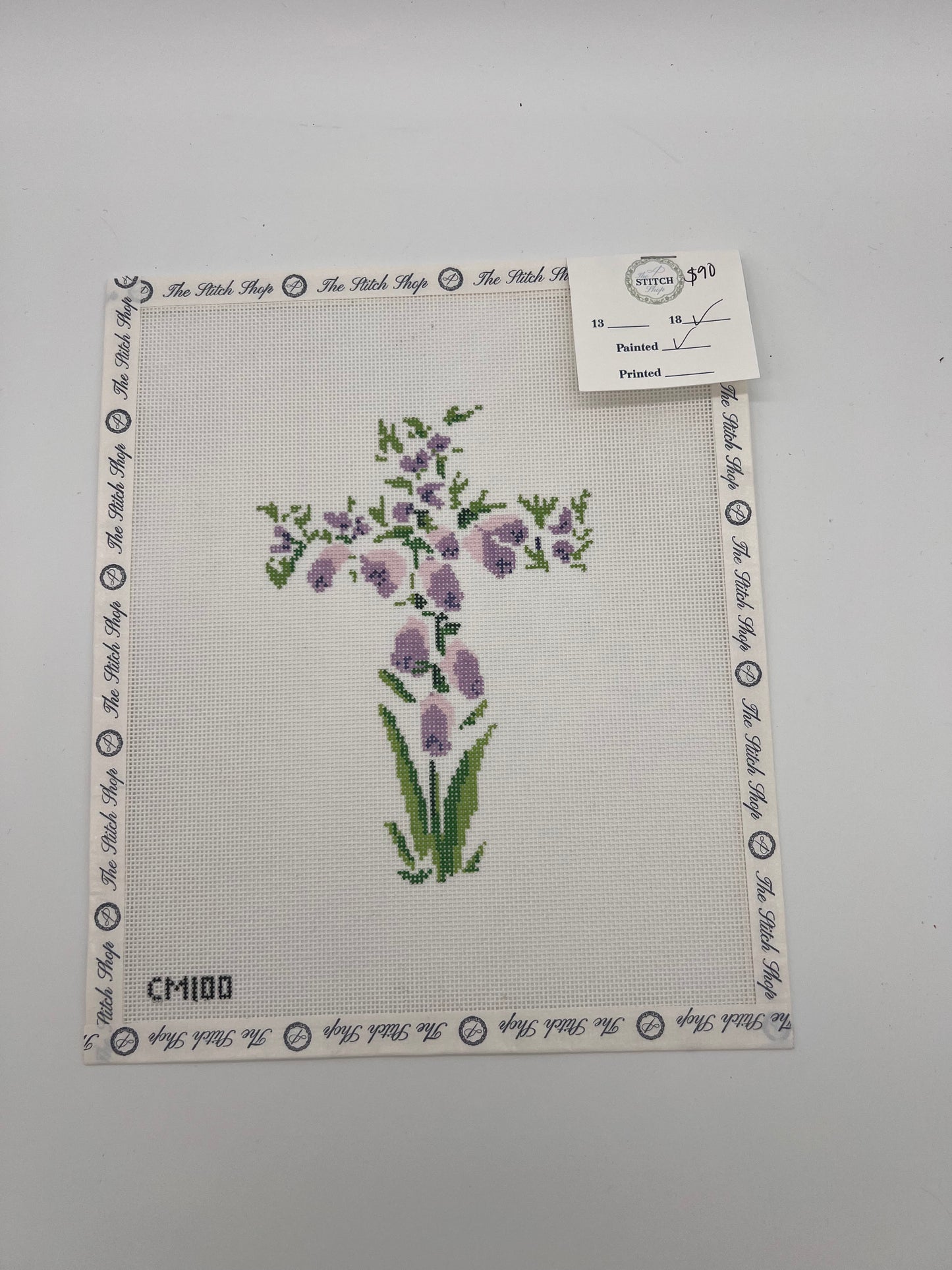 Purple Flower Cross