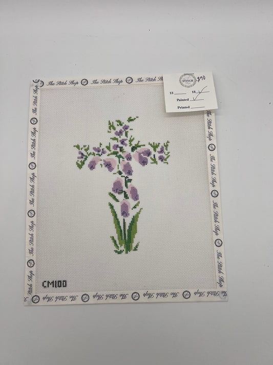 Purple Flower Cross