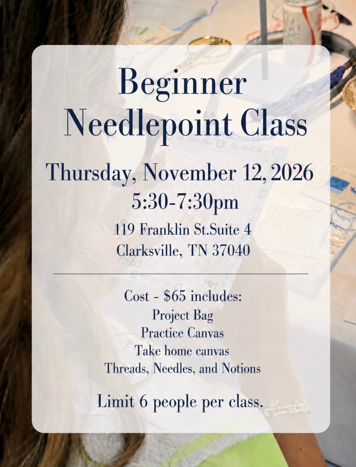 Beginner Needlepoint Class