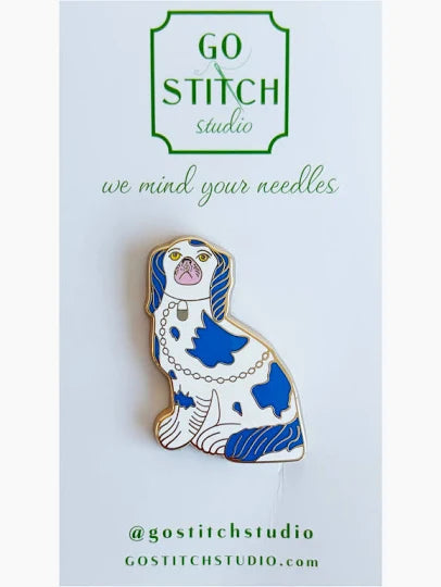 Blue Staffordshire Needleminder